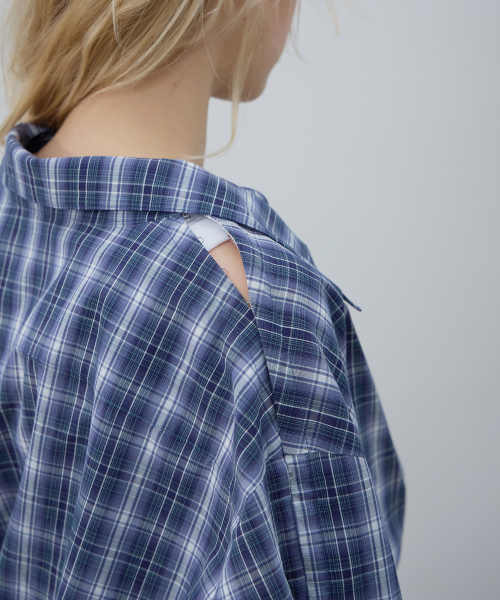 LCDC TM（エルシーディーシーティーエム）の「MULTI-WAY DUAL CHECK SHIRT (BLUE)（シャツ/ブラウス・レディース・その他・OS）」の6枚目の写真