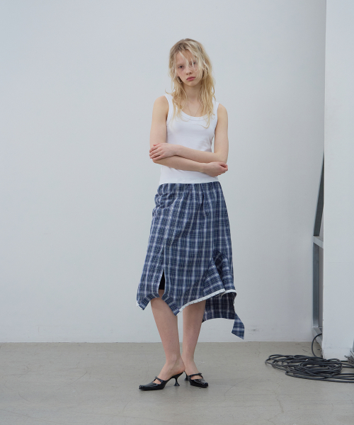 LCDC TM（エルシーディーシーティーエム）の「MULTI-WAY DUAL CHECK SHIRT (BLUE)（シャツ/ブラウス・レディース・その他・OS）」の2枚目の写真