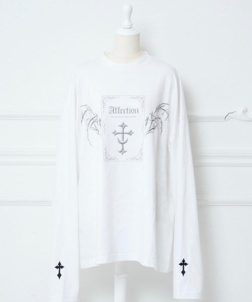 mine by LAFARY(マインバイラファリー)の「ムーンクロスTシャツ(Tシャツ/カットソー・レディース・ブラック/ホワイト・FREE)」の12枚目の写真
