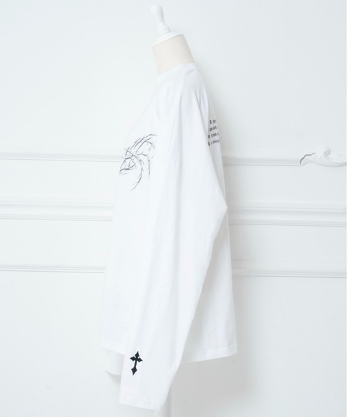 mine by LAFARY(マインバイラファリー)の「ムーンクロスTシャツ(Tシャツ/カットソー・レディース・ブラック/ホワイト・FREE)」の13枚目の写真