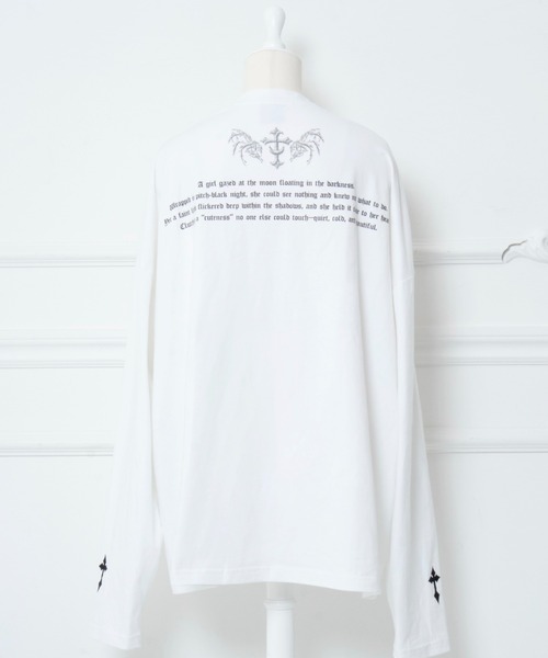 mine by LAFARY(マインバイラファリー)の「ムーンクロスTシャツ(Tシャツ/カットソー・レディース・ブラック/ホワイト・FREE)」の14枚目の写真