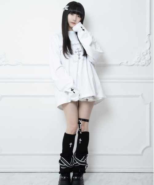 mine by LAFARY(マインバイラファリー)の「ムーンクロスTシャツ(Tシャツ/カットソー・レディース・ブラック/ホワイト・FREE)」の8枚目の写真
