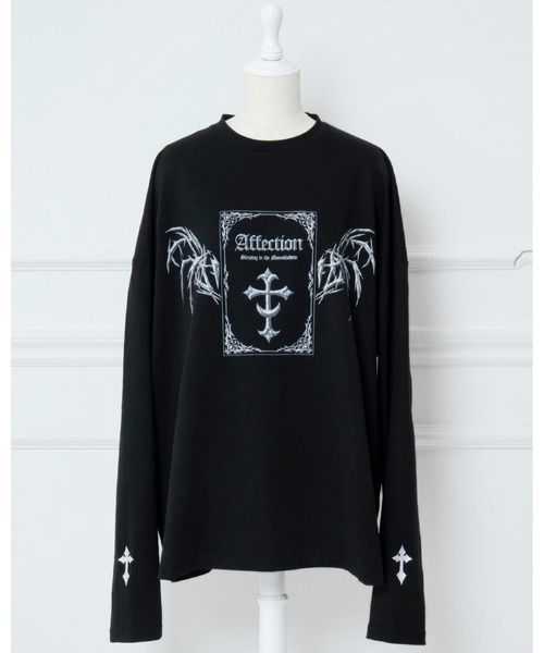 mine by LAFARY(マインバイラファリー)の「ムーンクロスTシャツ(Tシャツ/カットソー・レディース・ブラック/ホワイト・FREE)」の15枚目の写真