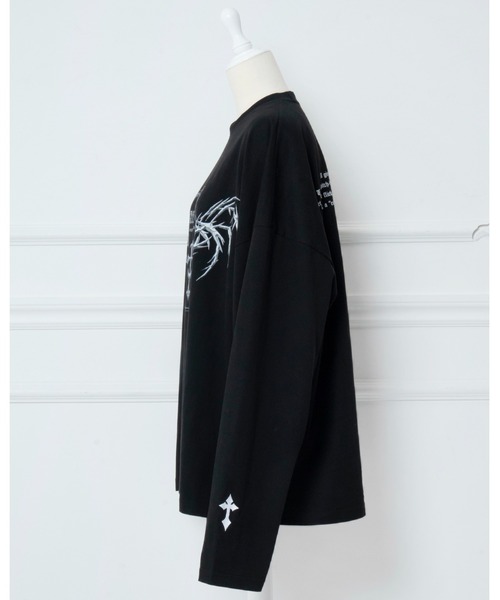 mine by LAFARY(マインバイラファリー)の「ムーンクロスTシャツ(Tシャツ/カットソー・レディース・ブラック/ホワイト・FREE)」の16枚目の写真