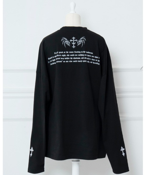 mine by LAFARY(マインバイラファリー)の「ムーンクロスTシャツ(Tシャツ/カットソー・レディース・ブラック/ホワイト・FREE)」の17枚目の写真