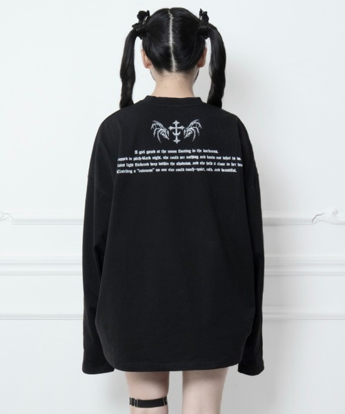 mine by LAFARY(マインバイラファリー)の「ムーンクロスTシャツ(Tシャツ/カットソー・レディース・ブラック/ホワイト・FREE)」の21枚目の写真