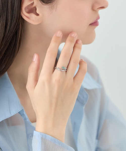CANAL 4℃(カナルヨンドシー)の「【Early Summer Collection】シルバー リング(リング・レディース・ホワイトゴールド・#13/#11)」の2枚目の写真