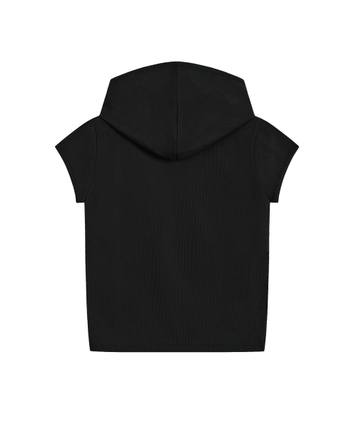 Rest&Recreation(レストアンドレクリエーション)の「CAP SLEEVE HOODIE - BLACK(Tシャツ/カットソー・レディース・その他・ONE)」の2枚目の写真