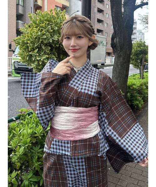 jouetie(ジュエティ)の「グラデーション兵児帯(浴衣・レディース・ピンク/グリーン・FREE)」の7枚目の写真