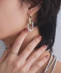 [RASW]2wayアーモンドフープピアス