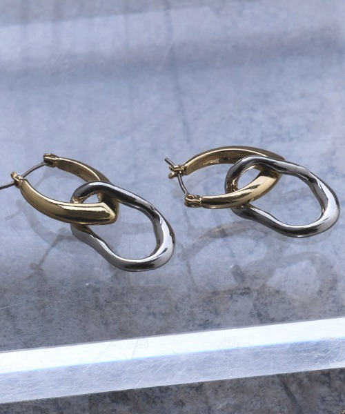RASW（ラス）の「[RASW]2wayアーモンドフープピアス（ピアス（両耳用）・レディース・シルバー/ゴールド系その他・FREE）」の4枚目の写真