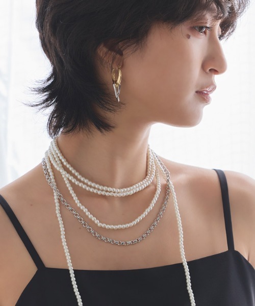 RASW（ラス）の「[RASW]2wayアーモンドフープピアス（ピアス（両耳用）・レディース・シルバー/ゴールド系その他・FREE）」の8枚目の写真