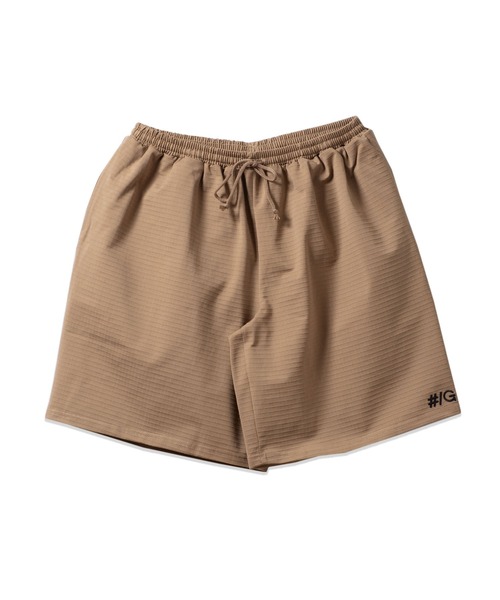 BAYBLO（ベイブロ）の「(SA) リップストップ ロゴプリント ワイド ハーフパンツ（チノパンツ・メンズ・ベージュ/ネイビー/グレー/ブラック・M/L）」の5枚目の写真