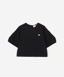 DANTON | リネンコットン 丸襟半袖プルオーバーシャツ STRIPE WOMEN