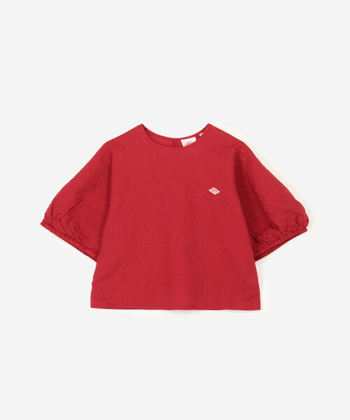 DANTON(ダントン)の「DANTON | コットンローン 半袖プルオーバーシャツ WOMEN(シャツ/ブラウス・レディース・ブラック/オフホワイト/レッド・38)」の4枚目の写真