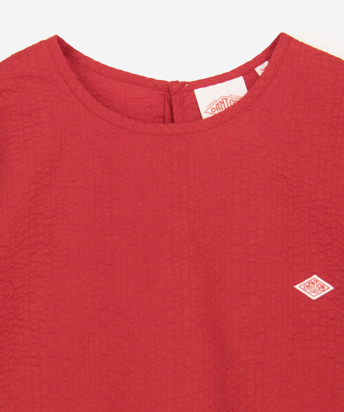 DANTON(ダントン)の「DANTON | コットンローン 半袖プルオーバーシャツ WOMEN(シャツ/ブラウス・レディース・ブラック/オフホワイト/レッド・38)」の6枚目の写真