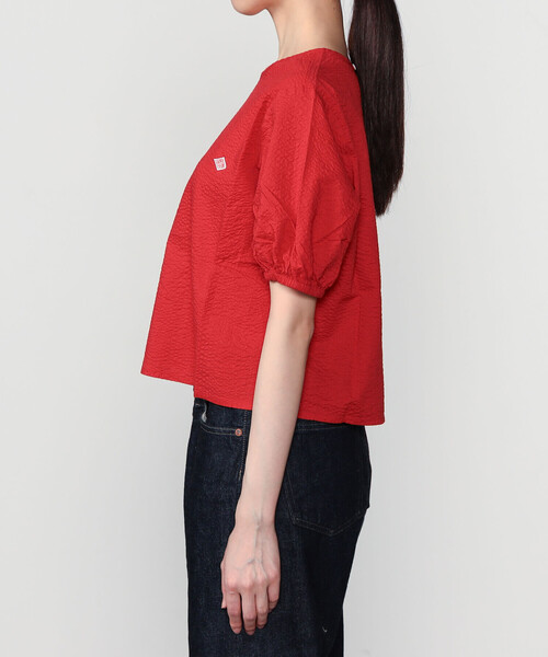 DANTON(ダントン)の「DANTON | コットンローン 半袖プルオーバーシャツ WOMEN(シャツ/ブラウス・レディース・ブラック/オフホワイト/レッド・38)」の12枚目の写真