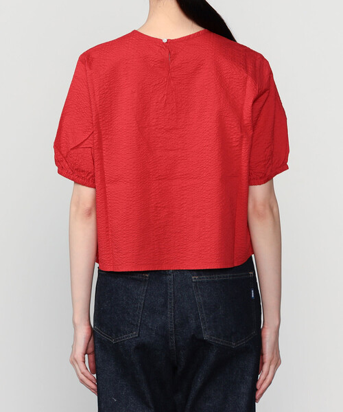 DANTON(ダントン)の「DANTON | コットンローン 半袖プルオーバーシャツ WOMEN(シャツ/ブラウス・レディース・ブラック/オフホワイト/レッド・38)」の13枚目の写真