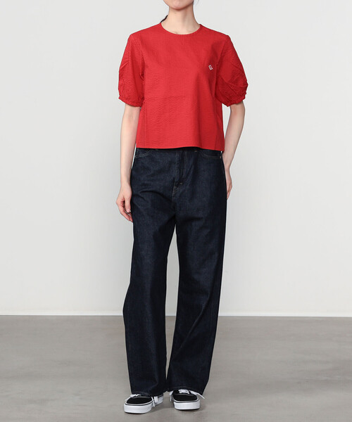 DANTON(ダントン)の「DANTON | コットンローン 半袖プルオーバーシャツ WOMEN(シャツ/ブラウス・レディース・ブラック/オフホワイト/レッド・38)」の14枚目の写真