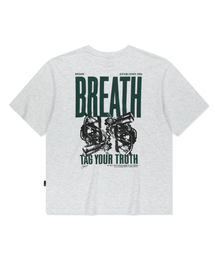 CRUSH TAG BREATH TEE - ASH