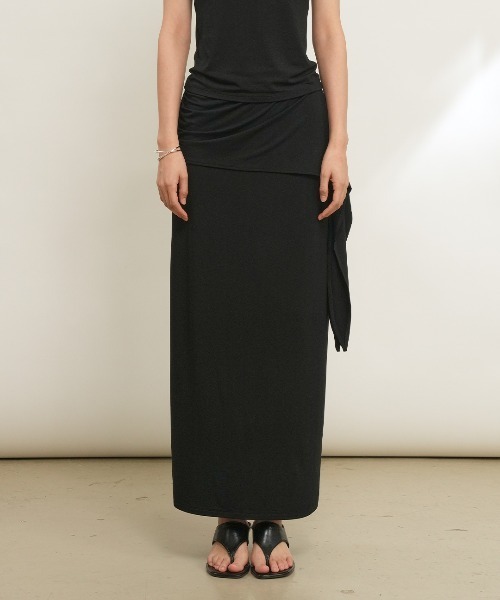 GENERAL IDEA(ジェネラルアイデア)の「【GENERAL IDEA】イージーバンディング マキシスカート / EASY BANDING MAXI SKIRT(スカート・レディース・チャコール/ブラック・L/M/S)」の15枚目の写真