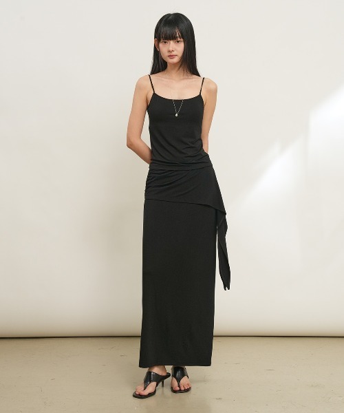 GENERAL IDEA(ジェネラルアイデア)の「【GENERAL IDEA】イージーバンディング マキシスカート / EASY BANDING MAXI SKIRT(スカート・レディース・チャコール/ブラック・L/M/S)」の10枚目の写真