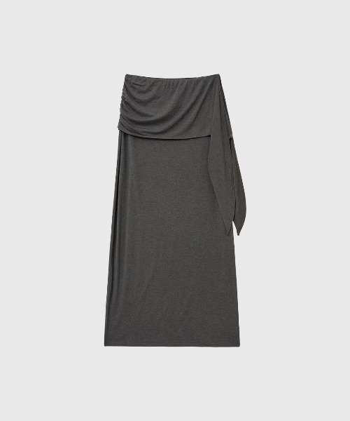 GENERAL IDEA(ジェネラルアイデア)の「【GENERAL IDEA】イージーバンディング マキシスカート / EASY BANDING MAXI SKIRT(スカート・レディース・チャコール/ブラック・L/M/S)」の7枚目の写真