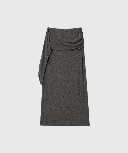 GENERAL IDEA(ジェネラルアイデア)の「【GENERAL IDEA】イージーバンディング マキシスカート / EASY BANDING MAXI SKIRT(スカート・レディース・チャコール/ブラック・L/M/S)」の8枚目の写真