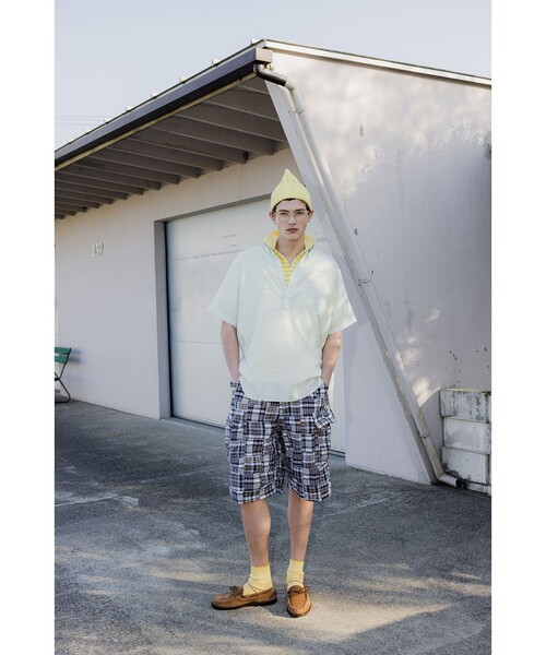BEAMS PLUS（ビームスプラス）の「Beach 6 Pocket Shorts Patchwork Madras（その他パンツ・メンズ・ネイビー・X-LARGE/LARGE/MEDIUM/SMALL）」の3枚目の写真