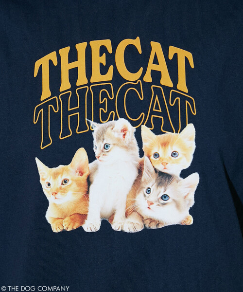 PUBLUX(パブリュクス)の「PUBLUX/パブリュクス THE DOG / THE CAT カレッジ風 Tシャツ 限定展開(Tシャツ/カットソー・レディース・ネイビー/ライトグレー/チャコールグレー/オフホワイト・フリ-)」の13枚目の写真