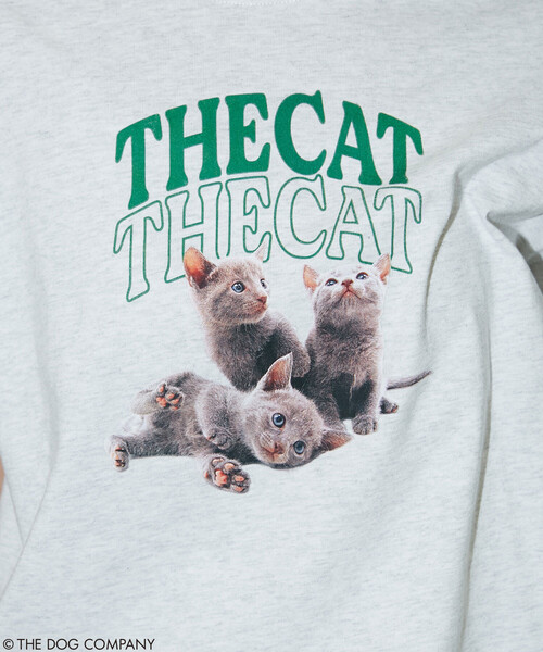 PUBLUX(パブリュクス)の「PUBLUX/パブリュクス THE DOG / THE CAT カレッジ風 Tシャツ 限定展開(Tシャツ/カットソー・レディース・ネイビー/ライトグレー/チャコールグレー/オフホワイト・フリ-)」の22枚目の写真