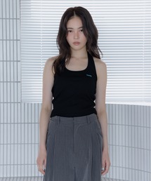 logo halter neck tank/ロゴホルターネックタンク