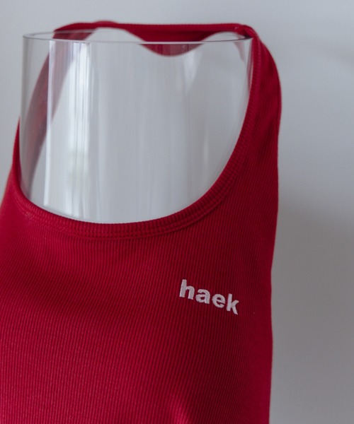 haek(ハク)の「logo halter neck tank/ロゴホルターネックタンク(タンクトップ・レディース・ブラック/レッド・FREE)」の6枚目の写真