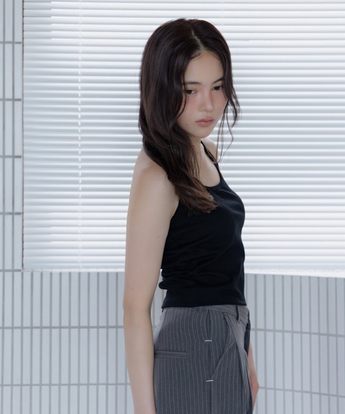 haek(ハク)の「logo halter neck tank/ロゴホルターネックタンク(タンクトップ・レディース・ブラック/レッド・FREE)」の15枚目の写真