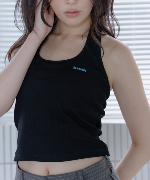 haek(ハク)の「logo halter neck tank/ロゴホルターネックタンク(タンクトップ・レディース・ブラック/レッド・FREE)」の21枚目の写真