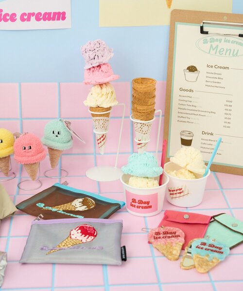BIRTHDAY BAR(バースデイバー)の「B-DAYアイスクリーム アセチミラー(手鏡/メイクミラー・レディース・ブルー/ピンク・0)」の10枚目の写真
