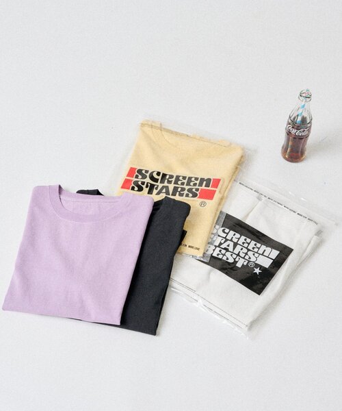 WHIMSIC(ウィムジック)の「【UNISEX/2サイズ展開】SCREEN STARS ガーメントダイTシャツ(Tシャツ/カットソー・メンズ・ブラック/ホワイト/パープル/イエロー・MEDIUM/SMALL)」の3枚目の写真