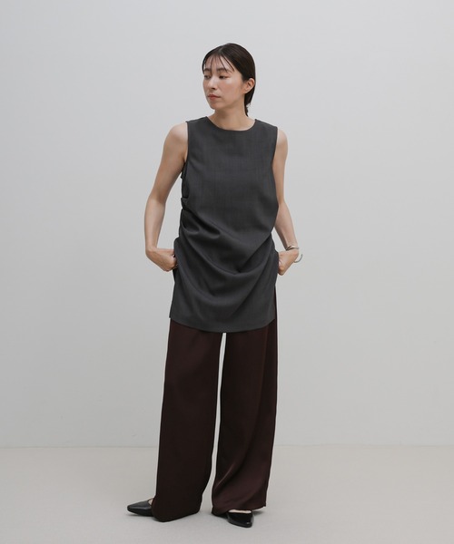select MOCA(セレクトモカ)の「サイドタックチュニックブラウス(シャツ/ブラウス・レディース・グレー/ブラック/グレイッシュベージュ・FREE)」の19枚目の写真