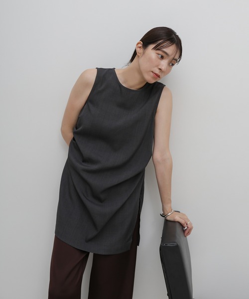 select MOCA(セレクトモカ)の「サイドタックチュニックブラウス(シャツ/ブラウス・レディース・グレー/ブラック/グレイッシュベージュ・FREE)」の16枚目の写真