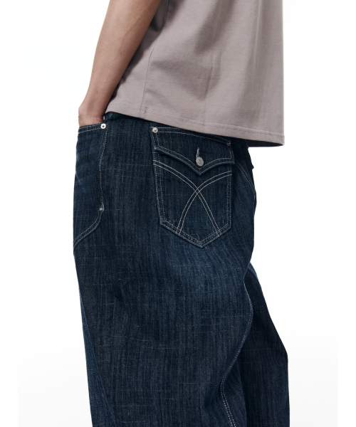 AAKAM(アーカム)の「Oblique Incision Denim Pants (Blue)(デニムパンツ・レディース・その他・1/2)」の10枚目の写真