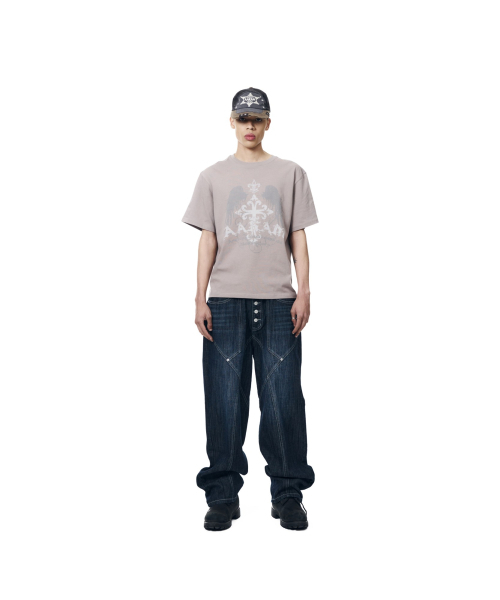 AAKAM(アーカム)の「Oblique Incision Denim Pants (Blue)(デニムパンツ・レディース・その他・1/2)」の11枚目の写真