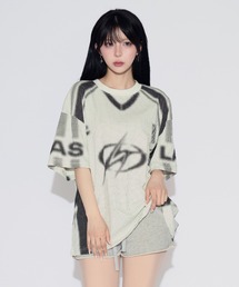 tinkerend（ティンカーエンド）の「Pixel Flow T-Shirt / ピクセルフローTシャツ ユニフォーム風（Tシャツ/カットソー）」