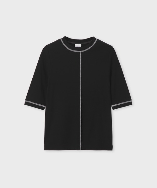 Paul Smith(ポールスミス)の「ウィメンズ コントラストステッチ 半袖カットソー / 265028 J290(Tシャツ/カットソー・レディース・ブラック/ブラウン/ホワイト・MEDIUM)」の2枚目の写真
