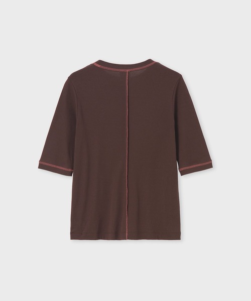 Paul Smith(ポールスミス)の「ウィメンズ コントラストステッチ 半袖カットソー / 265028 J290(Tシャツ/カットソー・レディース・ブラック/ブラウン/ホワイト・MEDIUM)」の10枚目の写真