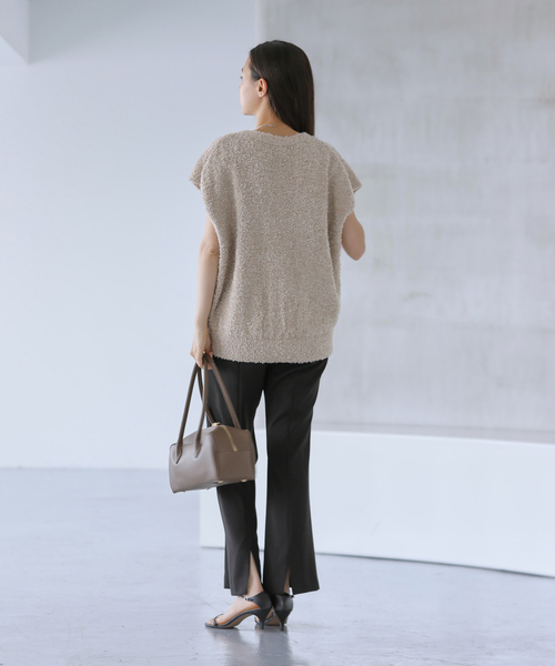 La TOTALITE(ラトータリテ)の「【洗える】バックスリットパンツ(スラックス・レディース・ブラウン/ブラック・36/38)」の7枚目の写真