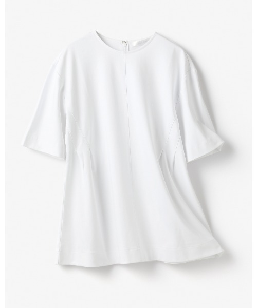 DoCLASSE( ドゥクラッセ)の「コットンポンチ・構築フォルムトップス(Tシャツ/カットソー・レディース・ブラック/ブルー/ホワイト・L/M/LL/3L)」の4枚目の写真