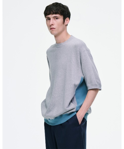 SOPHNET.(ソフネット)の「SIDE POCKET S/S CREWNECK SWEAT(スウェット・メンズ・ブラック/ホワイト/グレー・1/2/3/4)」の4枚目の写真
