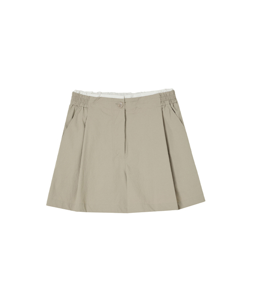 LAP(ラップ)の「配色ナイロンバックバンディングショートパンツ AS2WP560(その他パンツ・レディース・チャコールグレー/ベージュ・SMALL/MEDIUM)」の1枚目の写真