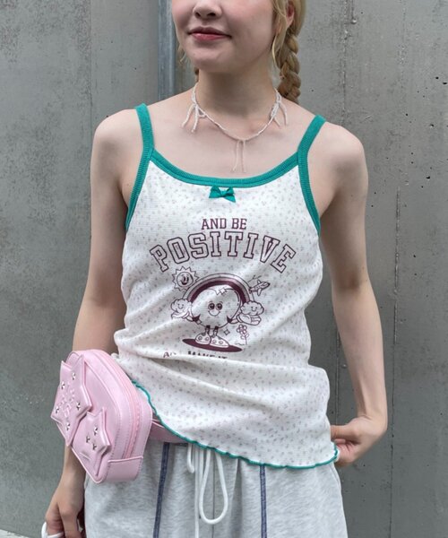 HELLO.SANFRANCISCO(ハローサンフランシスコ)の「【HELLO.SANFRANCISCO】アソート柄カップ付キャミ(キャミソール・レディース・イエロー/ピンク/グリーン・ONE SIZE)」の5枚目の写真