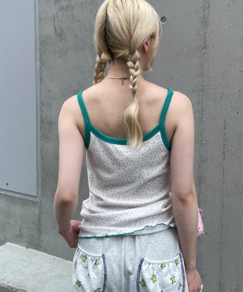 HELLO.SANFRANCISCO(ハローサンフランシスコ)の「【HELLO.SANFRANCISCO】アソート柄カップ付キャミ(キャミソール・レディース・イエロー/ピンク/グリーン・ONE SIZE)」の7枚目の写真